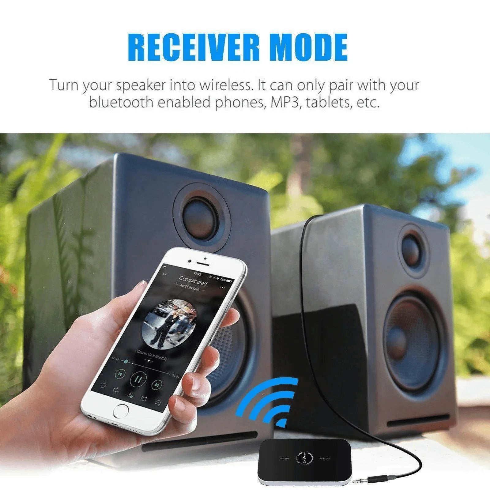 Bluetooth 5.0 Transmitter Receiver 2 IN 1 Wireless Audio 3.5mm Jack Aux Adapter - Jewelry Store by Erik Rayo
