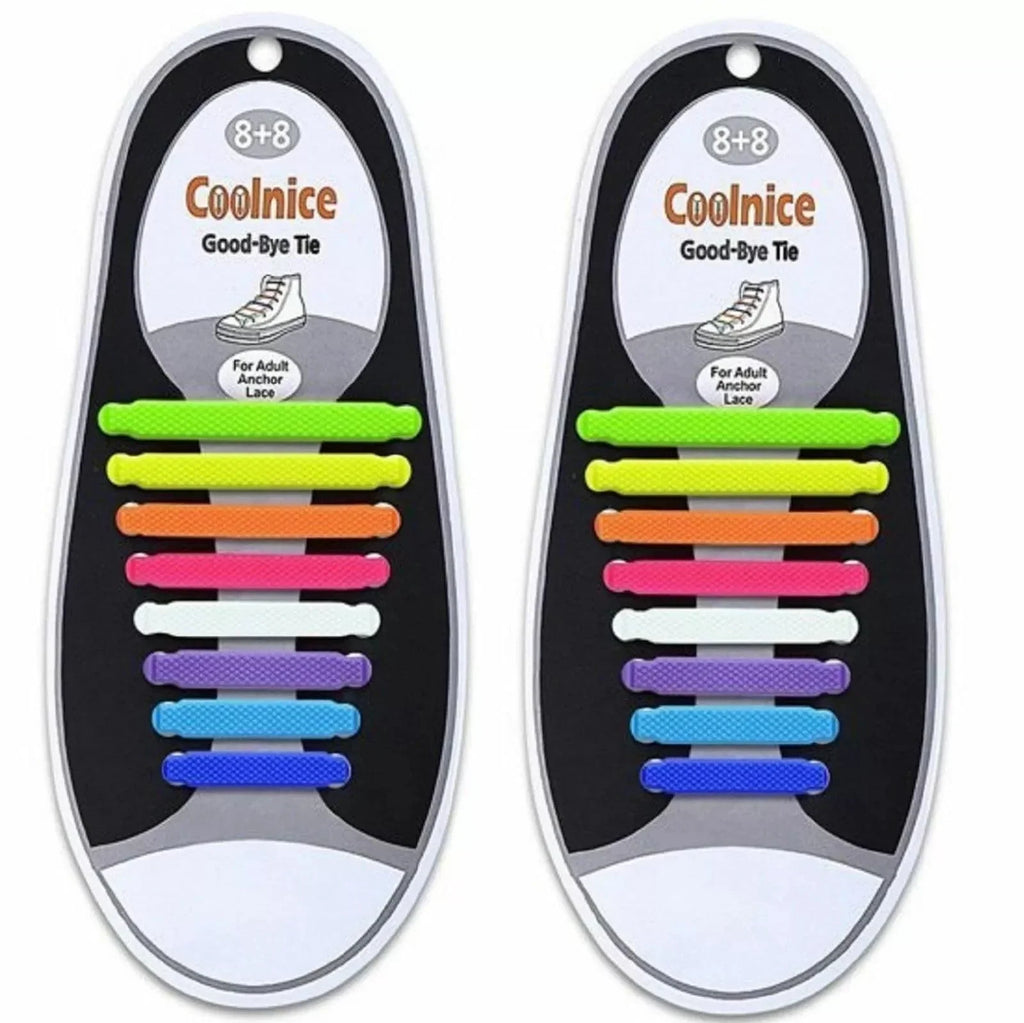 16Pcs Easy No Tie Shoelaces Elastic Silicone Flat Lazy Shoe Lace Strings Adult - Jewelry Store by Erik Rayo