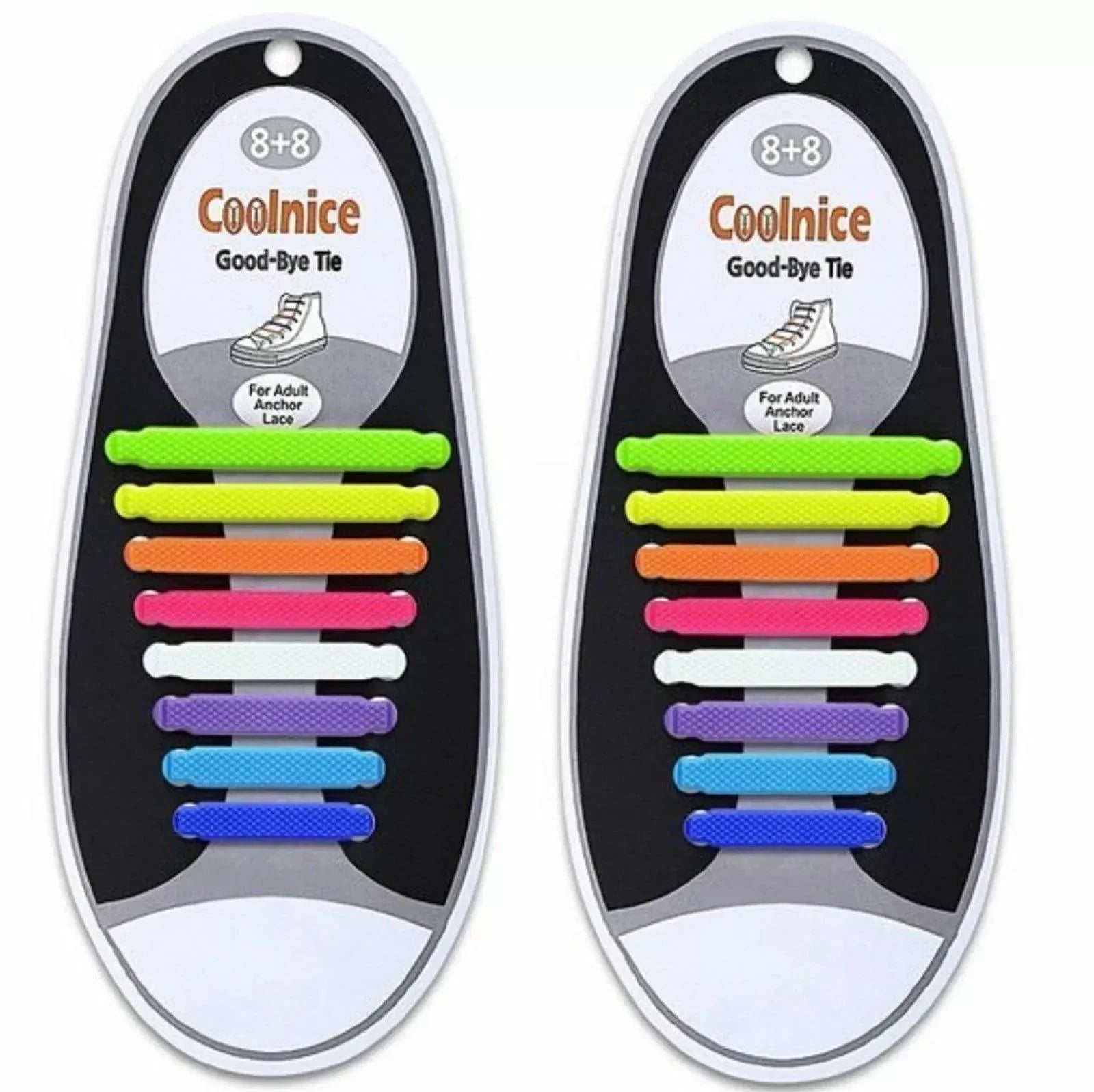 16Pcs Easy No Tie Shoelaces Elastic Silicone Flat Lazy Shoe Lace Strings Adult - Jewelry Store by Erik Rayo