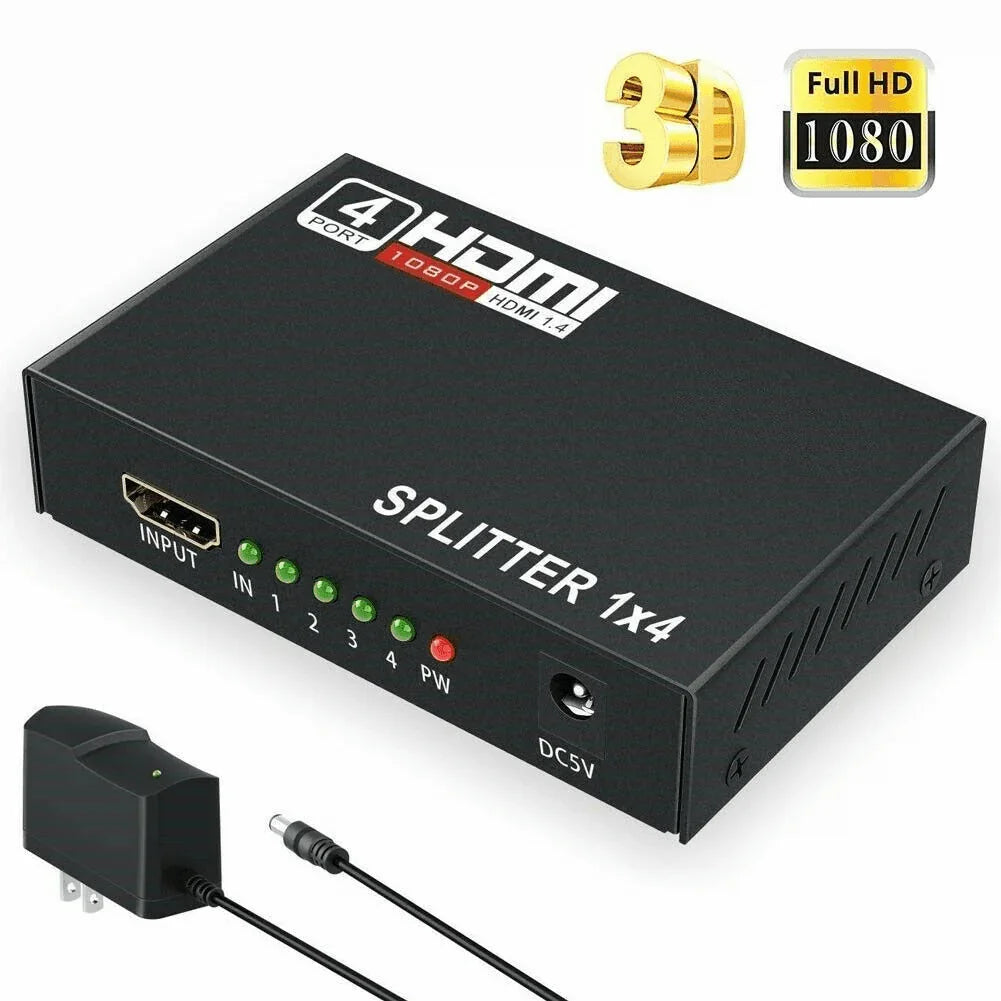 4 Port HDMI 4K Hub Multi Splitter & Amplifier For 3D HDTV 1080P 1X4 1 In 4 Out - Jewelry Store by Erik Rayo