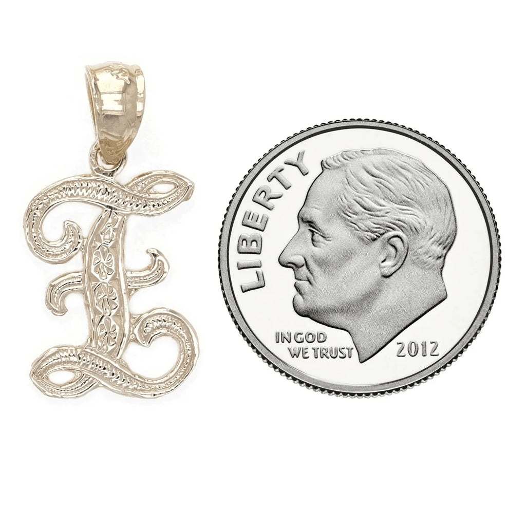 14k Yellow or White Gold Initial Letter Z Alphabet A-Z Charm Pendant - Jewelry Store by Erik Rayo