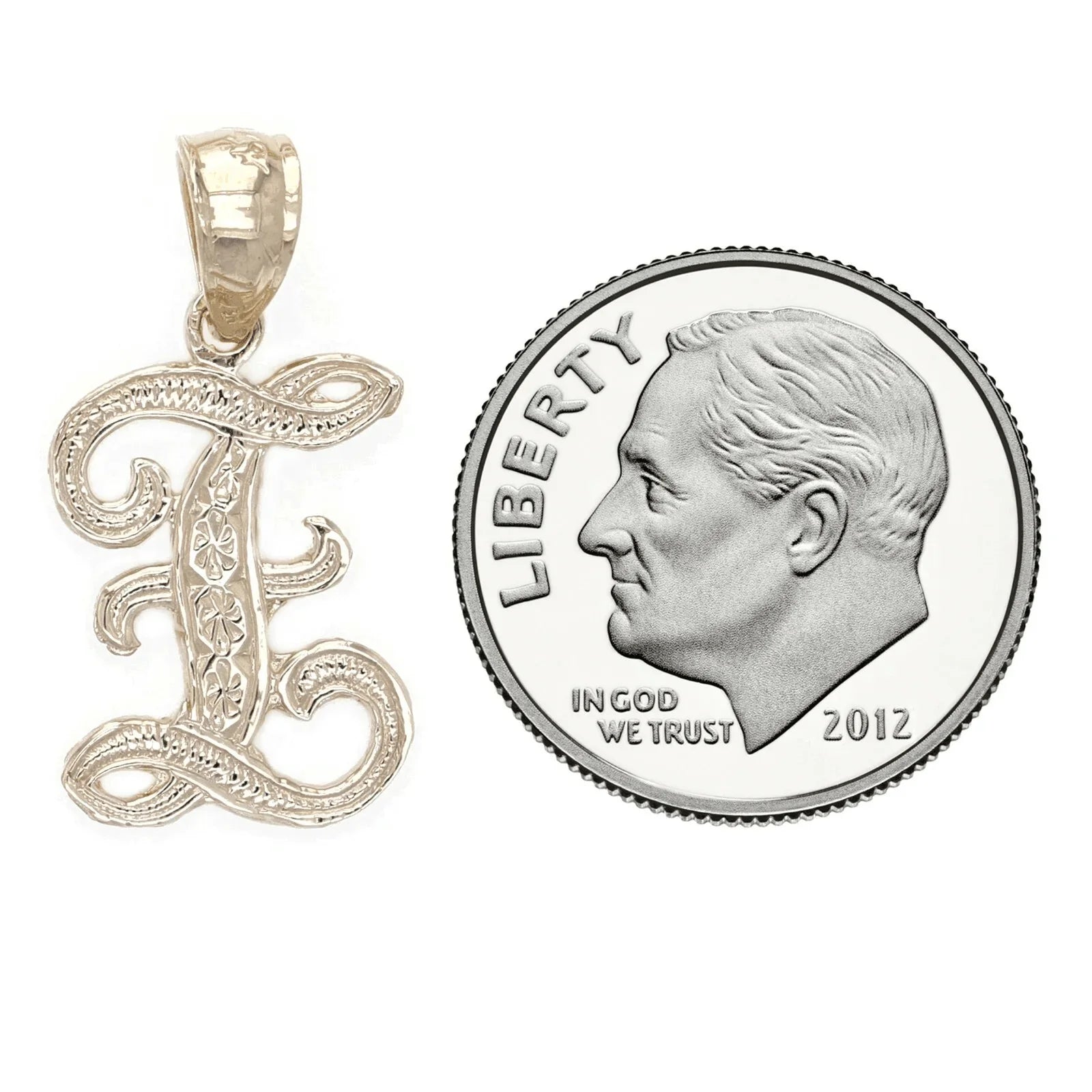 14k Yellow or White Gold Initial Letter Z Alphabet A-Z Charm Pendant - Jewelry Store by Erik Rayo