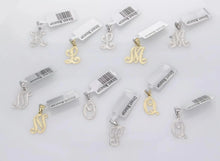 Load image into Gallery viewer, 14k Yellow or White Gold Initial Letter X Alphabet A-Z Charm Pendant
