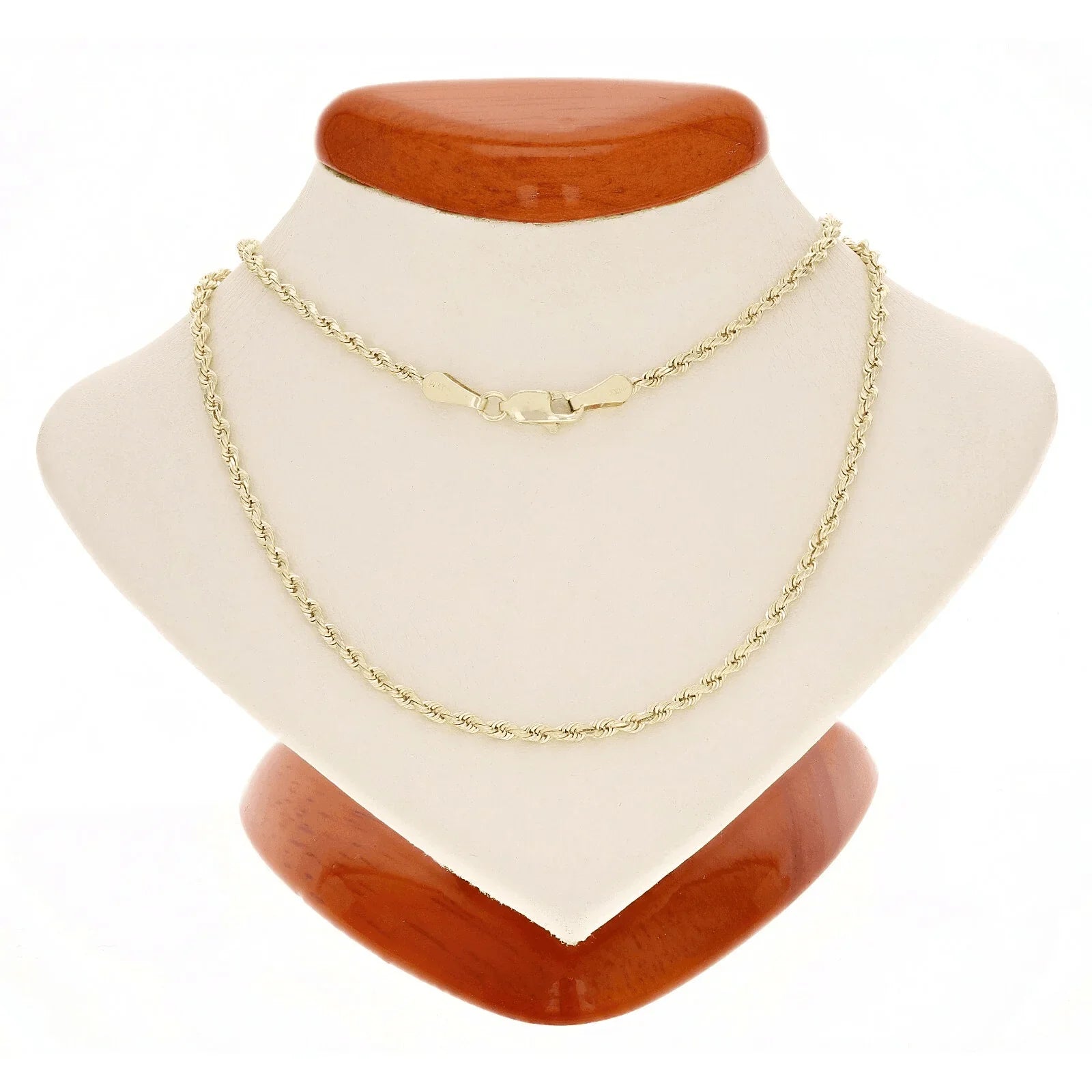 14k Yellow Gold Solid Diamond Cut Rope Chain Necklace 1.9mm 24" 6.7 grams - Jewelry Store by Erik Rayo