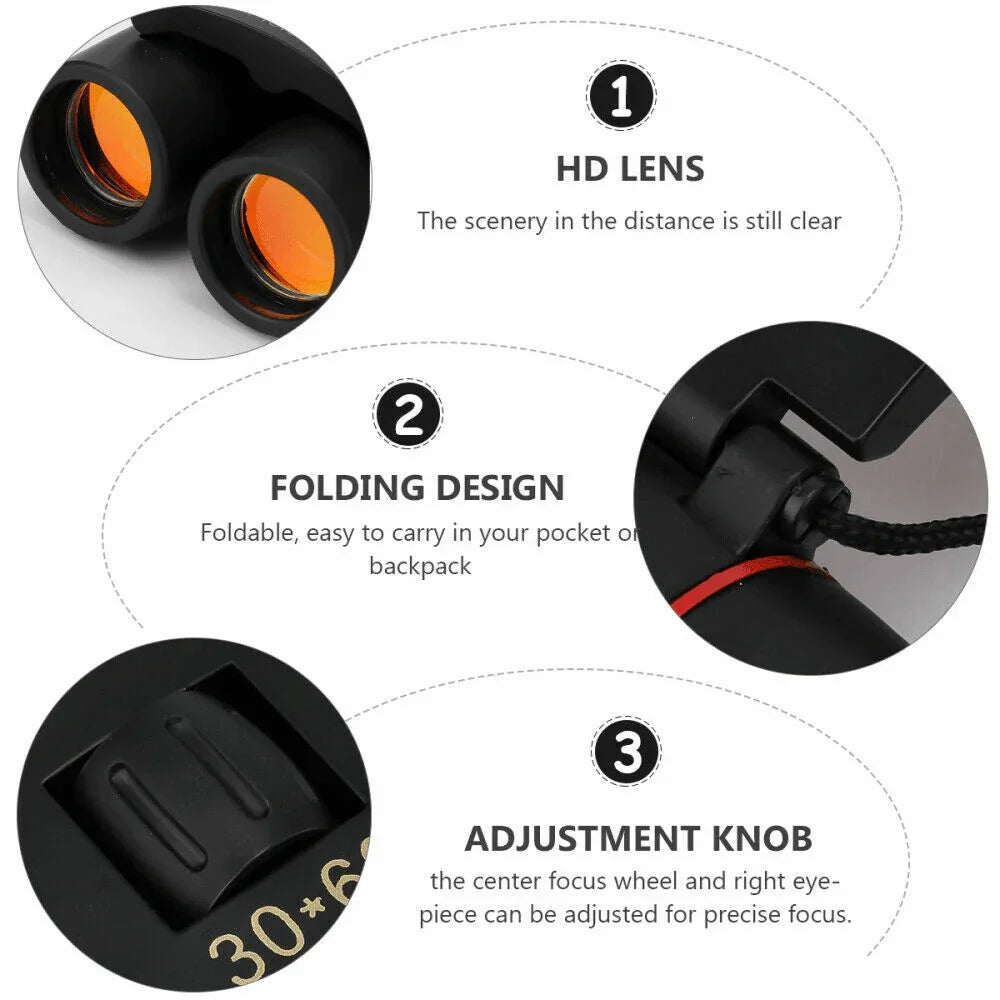 Binoculars 30x60 Zoom Outdoor Travel Compact Folding Telescope Hunting Day/Night - Jewelry Store by Erik Rayo
