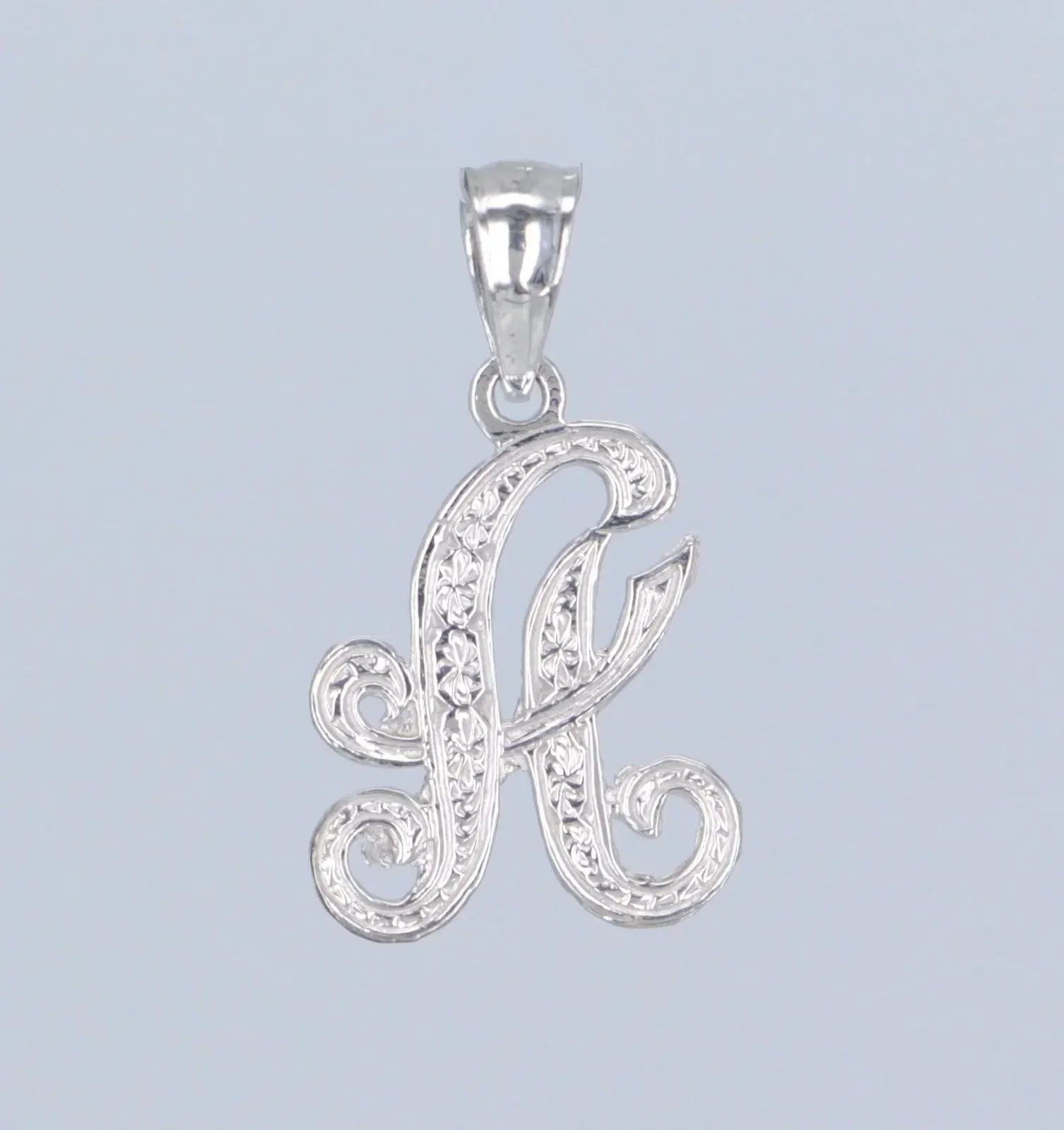 14k Yellow or White Gold Initial Letter R Alphabet A-Z Charm Pendant - Jewelry Store by Erik Rayo