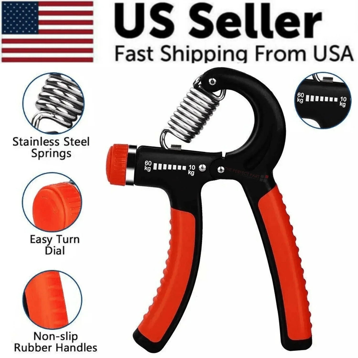 Hand Grip Strength Power Trainer Gripper Strengthener Adjustable Gym Exerciser - Jewelry Store by Erik Rayo