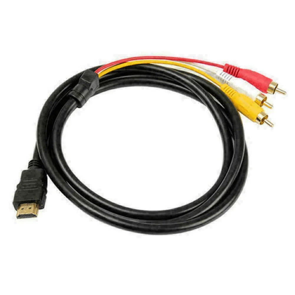 5FT NEW HDMI Male To 3 RCA Video Audio AV Transmitter Adapter Cable HDTV 1080 - Jewelry Store by Erik Rayo