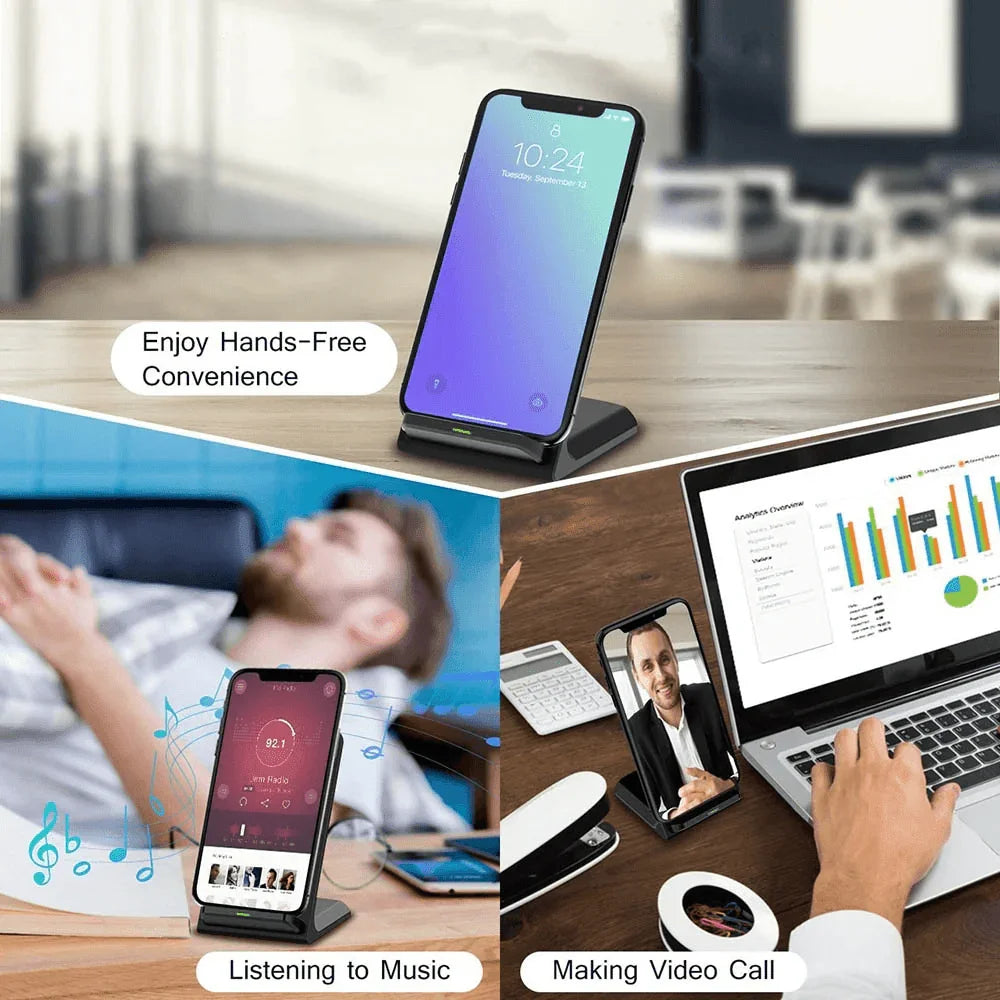 Qi Wireless Fast Charger Charging Pad Stand Dock For Samsung Galaxy iPhone Phone - Jewelry Store by Erik Rayo