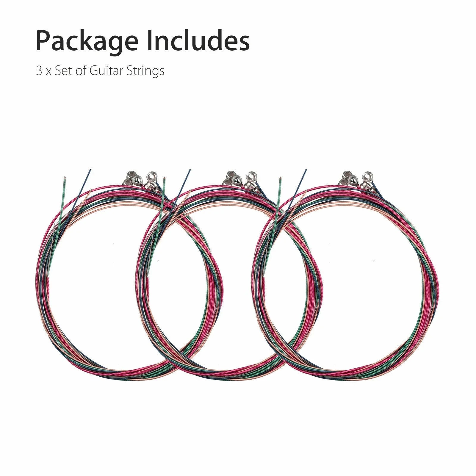 3 Sets of 6 Guitar Strings Replacement Steel String For Acoustic Guitar 1st-6th - Jewelry Store by Erik Rayo