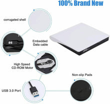 Load image into Gallery viewer, Slim External CD DVD Drive USB 3.0 Disc Player Burner Writer For Laptop PC Mac
