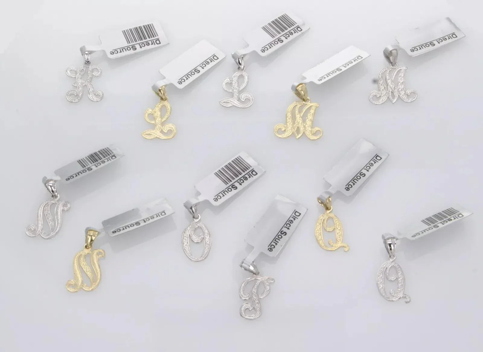 14k Yellow or White Gold Initial Letter J Alphabet A-Z Charm Pendant - Jewelry Store by Erik Rayo
