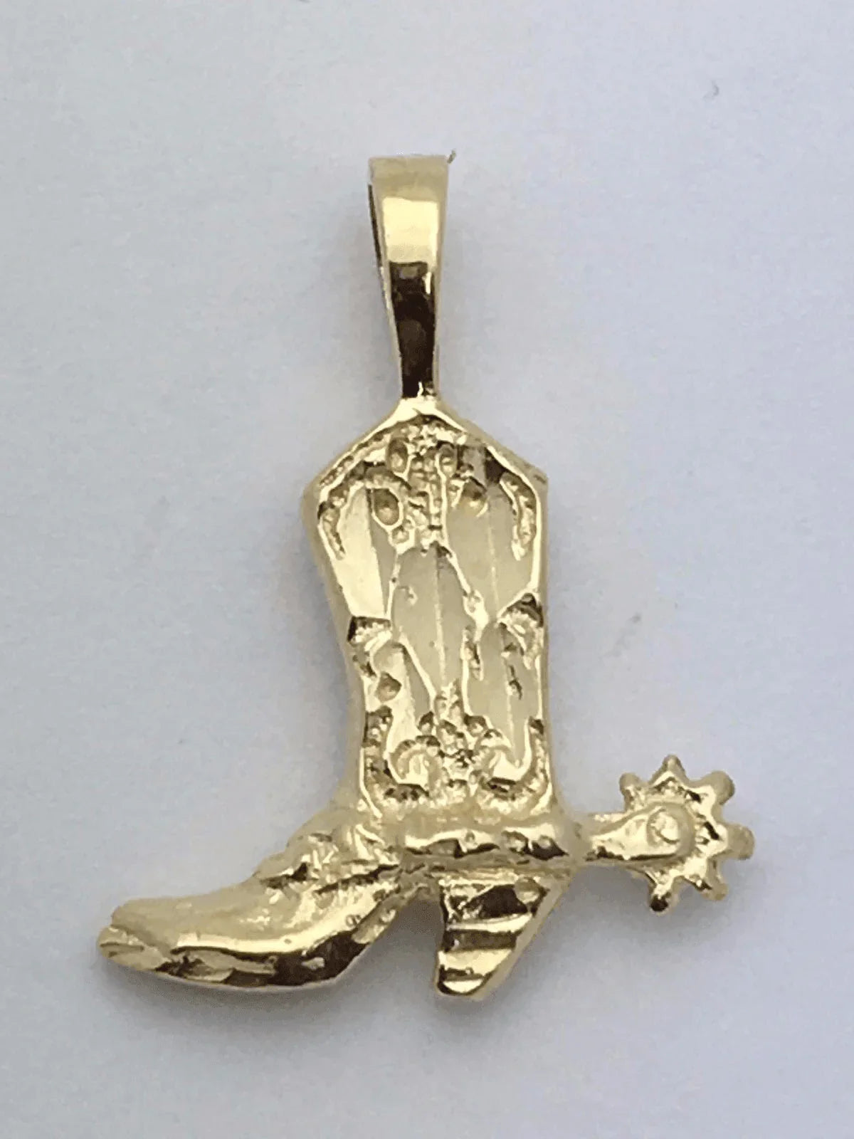 14k Yellow Gold Western Cowgirl Boots Cowboy Boots Charm Pendant 1.3 grams - Jewelry Store by Erik Rayo