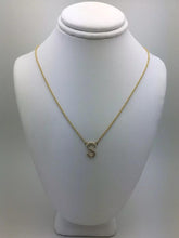 Load image into Gallery viewer, 14k Yellow White or Rose Gold Diamond Initial Letter S Pendant Necklace 18&quot;
