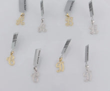 Load image into Gallery viewer, 14k Yellow or White Gold Initial Letter X Alphabet A-Z Charm Pendant
