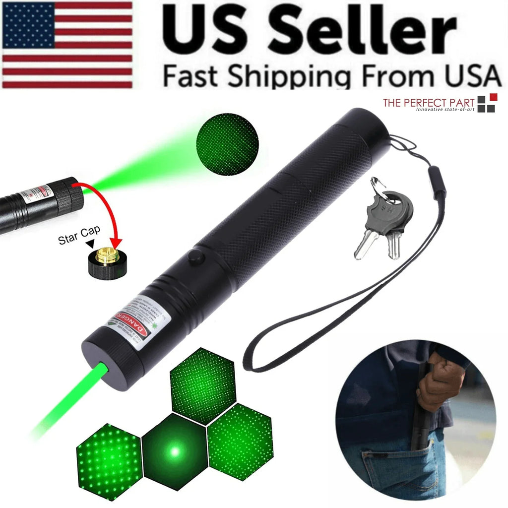 900Miles Rechargeable Lazer Green Laser Pointer Pen Astronomy Visible Beam Light - Jewelry Store by Erik Rayo