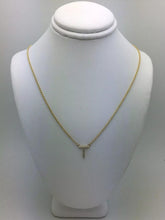Load image into Gallery viewer, 14k Yellow White or Rose Gold Diamond Initial Letter T Pendant Necklace 18&quot;
