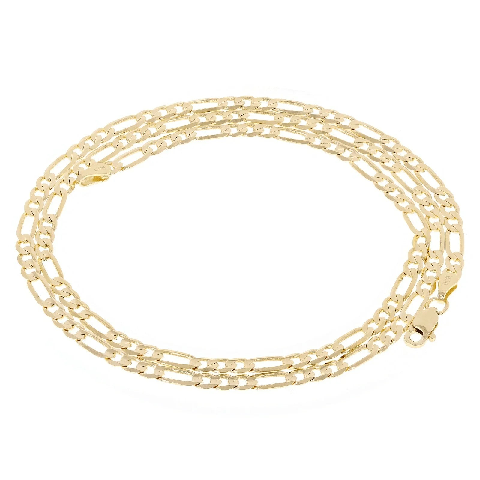 Italian 14k Yellow Gold Solid Figaro Chain Necklace 20" 2.3mm 4.7 grams - Jewelry Store by Erik Rayo