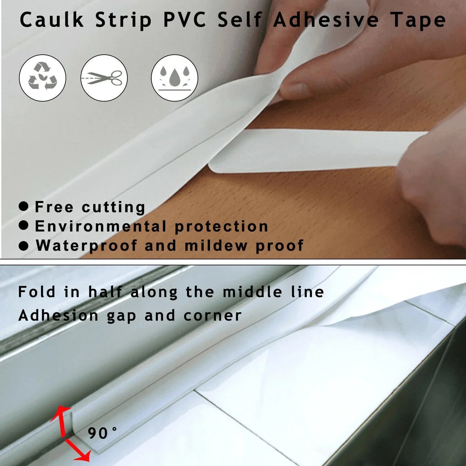 10.5FT PVC Self Adhesive Caulk Sealing Strip Tape For Kitchen Wall Sink Toilet - Jewelry Store by Erik Rayo