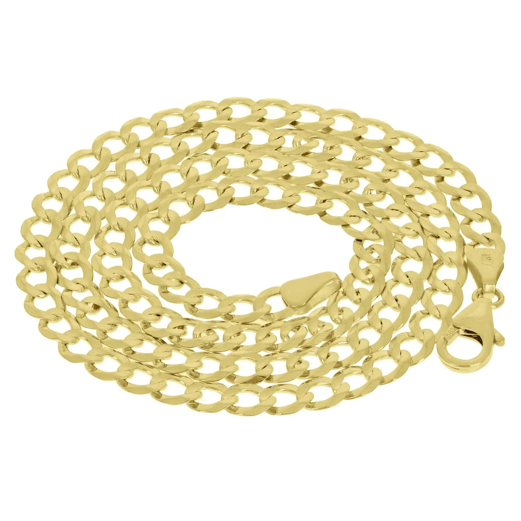 Italian 14k Yellow Gold Solid Curb Link Chain Necklace 4.6mm 22" 12 grams - Jewelry Store by Erik Rayo