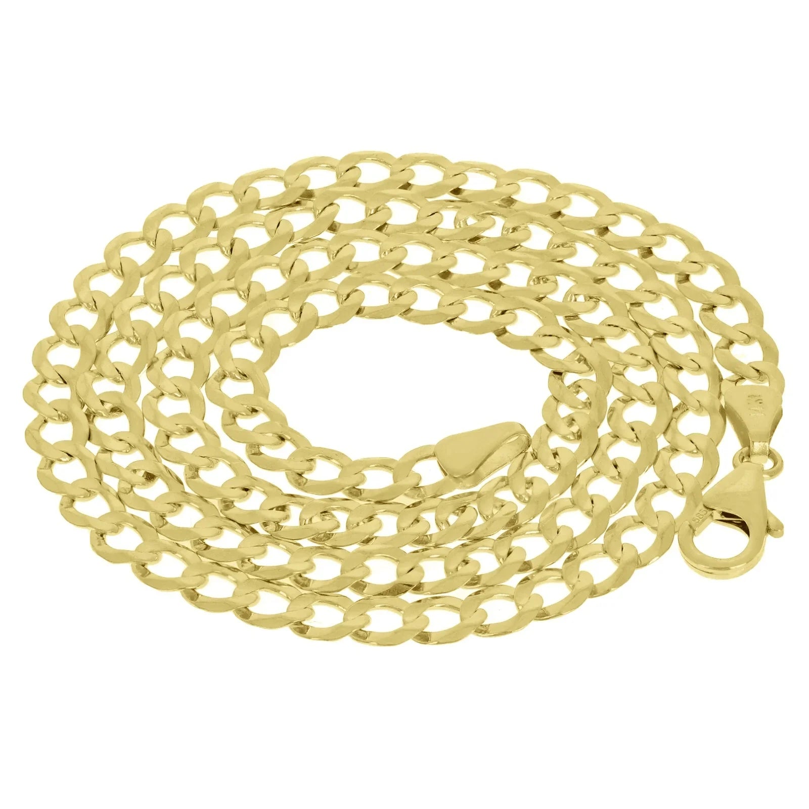 Italian 14k Yellow Gold Solid Curb Link Chain Necklace 4.6mm 22" 12 grams - Jewelry Store by Erik Rayo