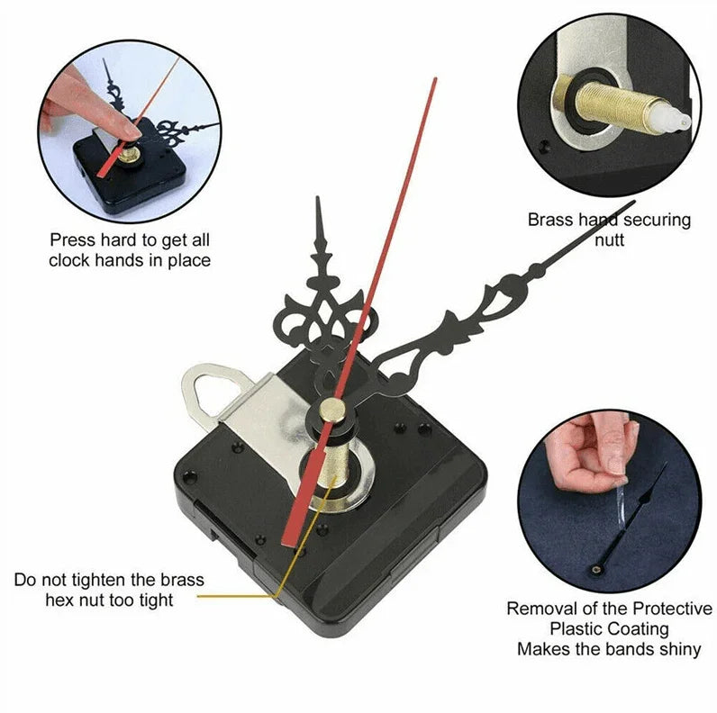 DIY Clock Parts Movement Quartz Mechanism Wall Replacement Repair Tool Hands Kit - Jewelry Store by Erik Rayo