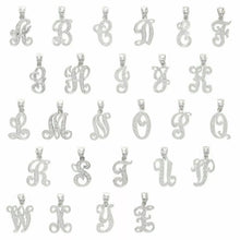 Load image into Gallery viewer, 14k Yellow or White Gold Initial Letter T Alphabet A-Z Charm Pendant
