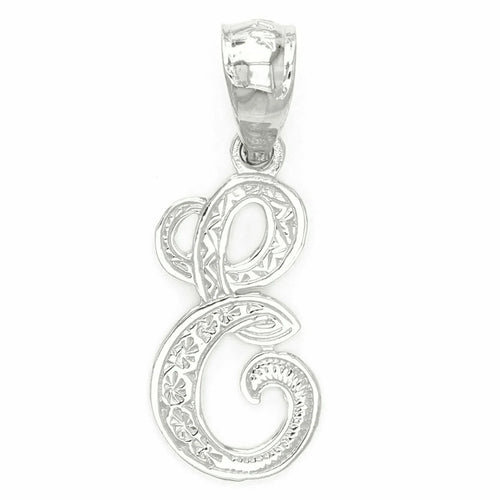 14k Yellow or White Gold Initial Letter Alphabet A-Z Charm Pendant - Jewelry Store by Erik Rayo