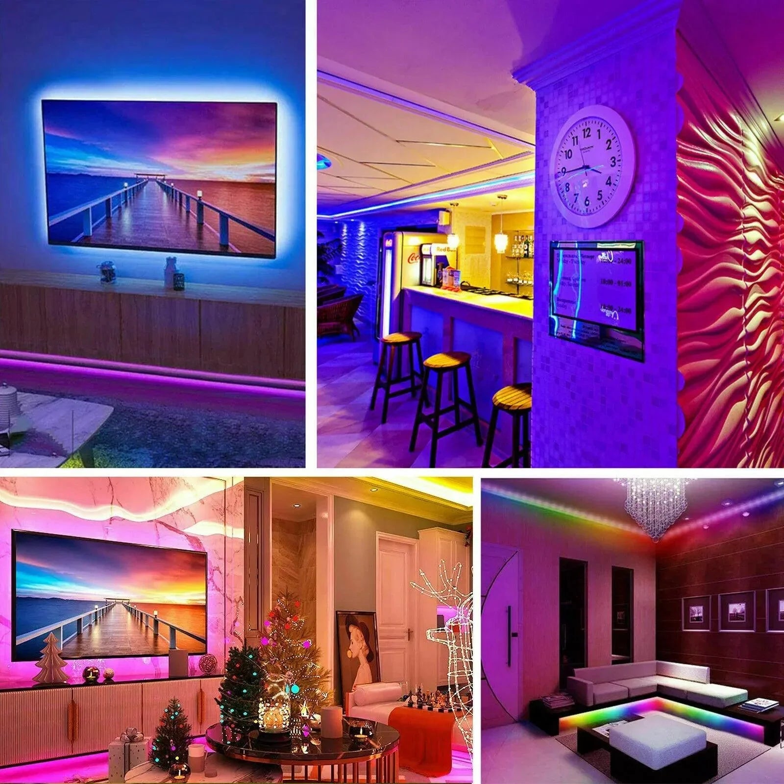 32FT LED Strip Lights Remote Control Bedroom Waterproof for Indoor Outdoor Use - Jewelry Store by Erik Rayo