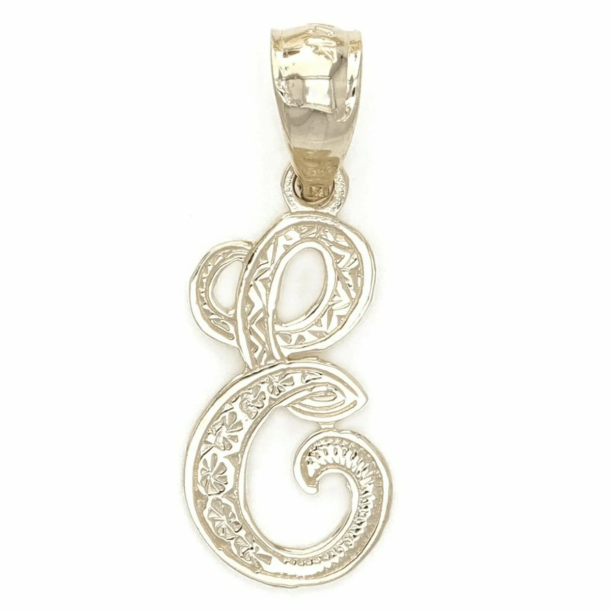 14k Yellow or White Gold Initial Letter Alphabet A-Z Charm Pendant - Jewelry Store by Erik Rayo