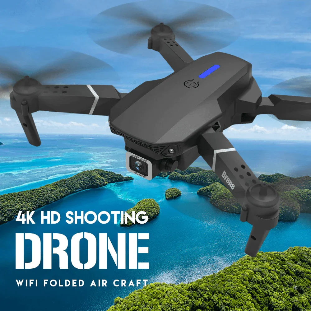 2024 New RC Drone With 4K HD Dual Camera WiFi FPV Foldable Quadcopter +4 Battery - Jewelry Store by Erik Rayo
