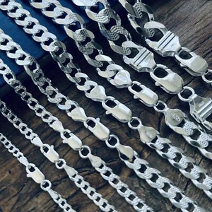 Necklace for Men Women Real Solid 925 Sterling Silver Chain Cuban Curb