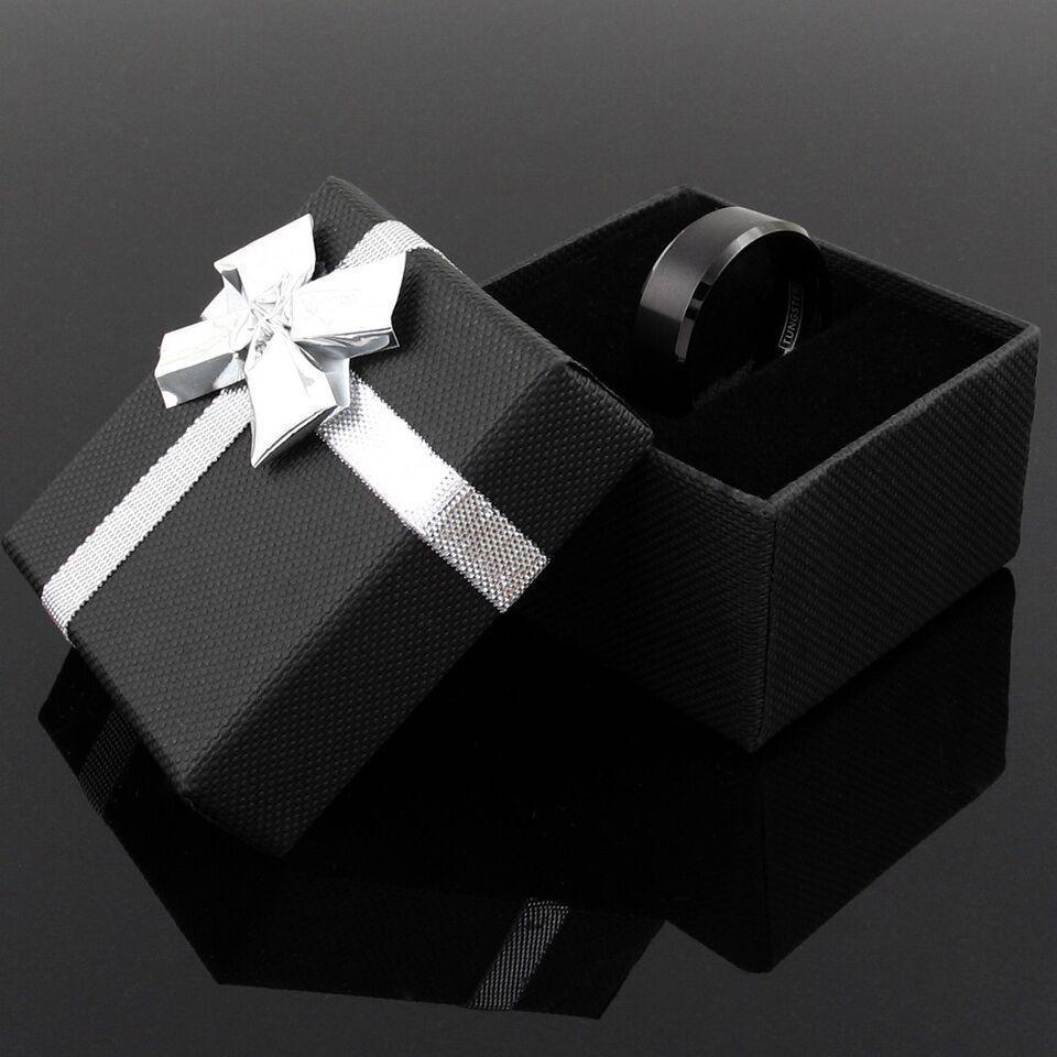 Tungsten Wedding Bands for Men and Women 4mm Black Brushed Comfort Fit Ring - Jewelry Store by Erik Rayo