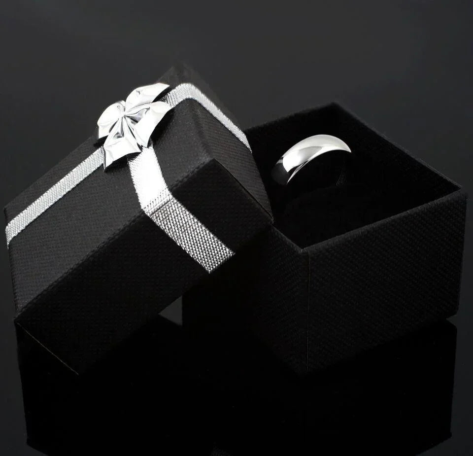 4mm Silver Polished Classic Wedding Band Ring for Men and Women - Tungsten Caribide - Jewelry Store by Erik Rayo