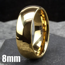 Load image into Gallery viewer, Men&#39;s Wedding Band Rings - Gold Polished Classic Wedding Rings for Men and Women
