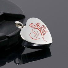 Load image into Gallery viewer, Cremation Urn Necklace Heart Ash Holder Keepsake Memorial Always in My Heart
