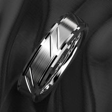 Load image into Gallery viewer, Men&#39;s Wedding Band Rings - Silver Leaf Brushed Style - Wedding Rings for Men and Women
