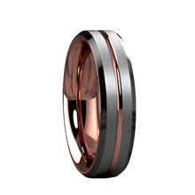 Load image into Gallery viewer, Men&#39;s Wedding Band 6mm Silver Brushed Rose Gold Ring for Men and Women
