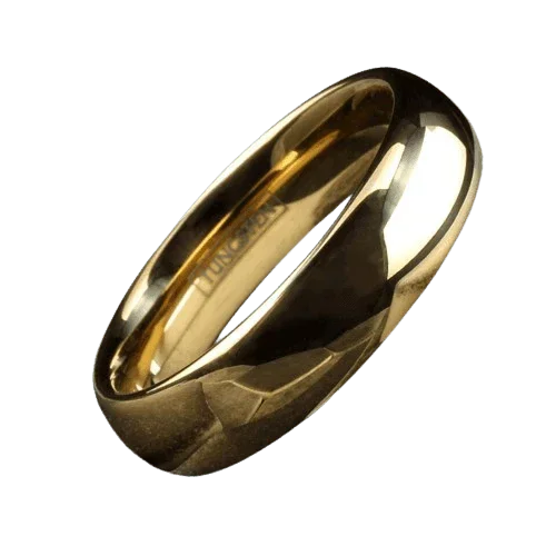 Men's Wedding Band Rings - Gold Polished Classic Wedding Rings for Men and Women - Jewelry Store by Erik Rayo