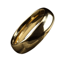 Load image into Gallery viewer, Men&#39;s Wedding Band Rings - Gold Polished Classic Wedding Rings for Men and Women
