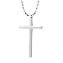 Load image into Gallery viewer, Stainless Steel Jesus Cross Pendant Necklace 18 inch Chain - Jewelry Store by Erik Rayo
