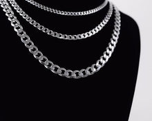 Load image into Gallery viewer, Silver Cuban Curb Chain Necklaces for Men and Women Stainless Steel - Jewelry Store by Erik Rayo
