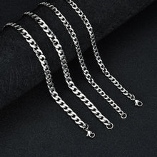 Load image into Gallery viewer, Silver Cuban Curb Chain Necklaces for Men and Women Stainless Steel - Jewelry Store by Erik Rayo
