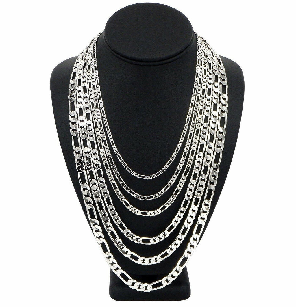 Silver Figaro Chain Necklaces for Men and Women Stainless Steel - Jewelry Store by Erik Rayo
