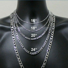 Load image into Gallery viewer, Silver Figaro Chain Necklaces for Men and Women Stainless Steel - Jewelry Store by Erik Rayo
