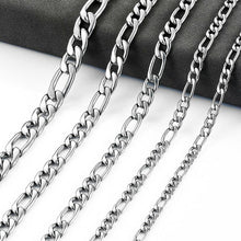 Load image into Gallery viewer, Silver Figaro Chain Necklaces for Men and Women Stainless Steel - Jewelry Store by Erik Rayo
