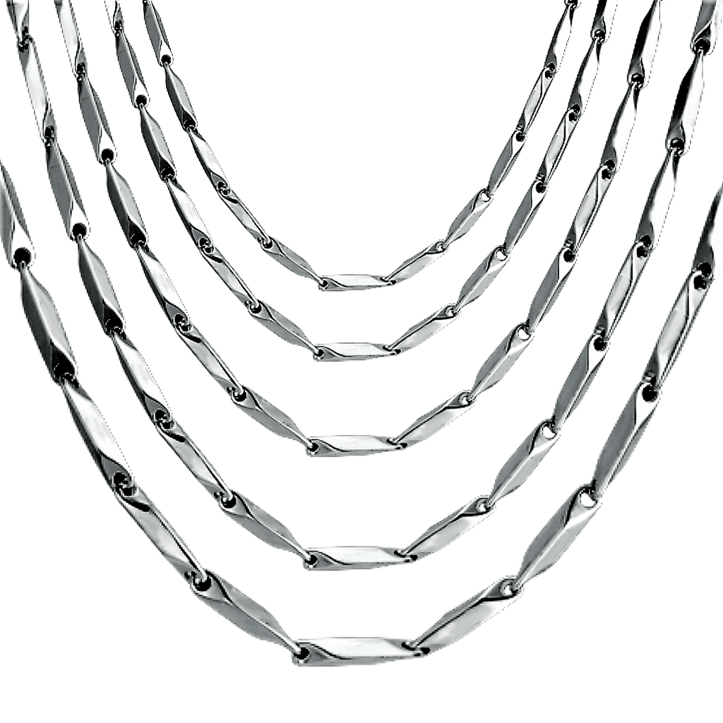 Silver Necklace for Men Women Double Sided Fate Arrow Stainless Steel Chain - Jewelry Store by Erik Rayo