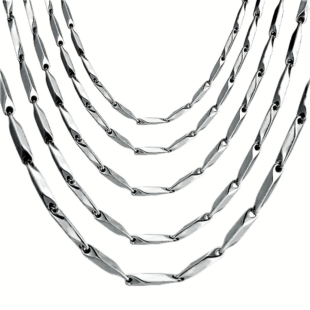 Silver Necklace for Men Women Double Sided Fate Arrow Stainless Steel Chain - Jewelry Store by Erik Rayo