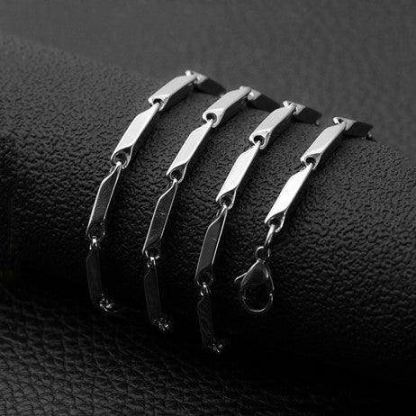 Silver Necklace for Men Women Double Sided Fate Arrow Stainless Steel Chain - Jewelry Store by Erik Rayo