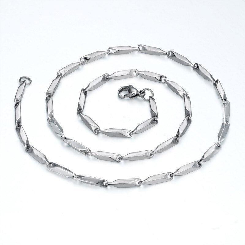 Silver Necklace for Men Women Double Sided Fate Arrow Stainless Steel Chain - Jewelry Store by Erik Rayo